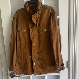 Orvis Brown Hunting Jacket Large Hood